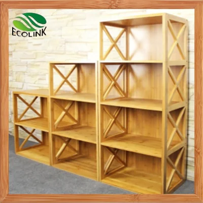 Modernes, natürliches Bambus-Bücherregal für Kinder im individuellen Design (EB-91356)
