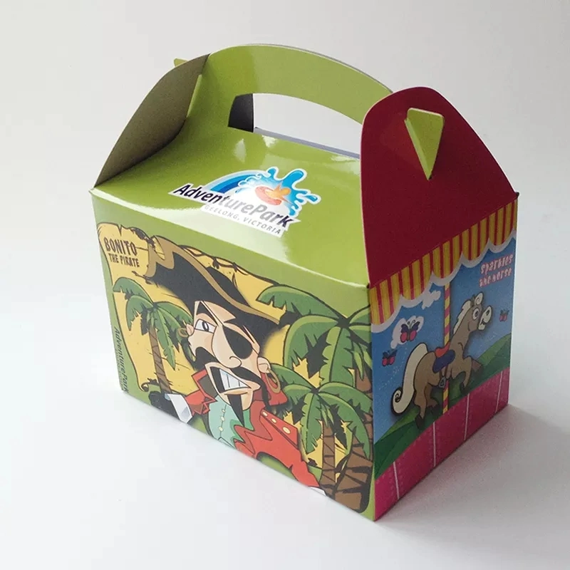 Customized Printing Paper Kids Meal Toy Gift Gable Box