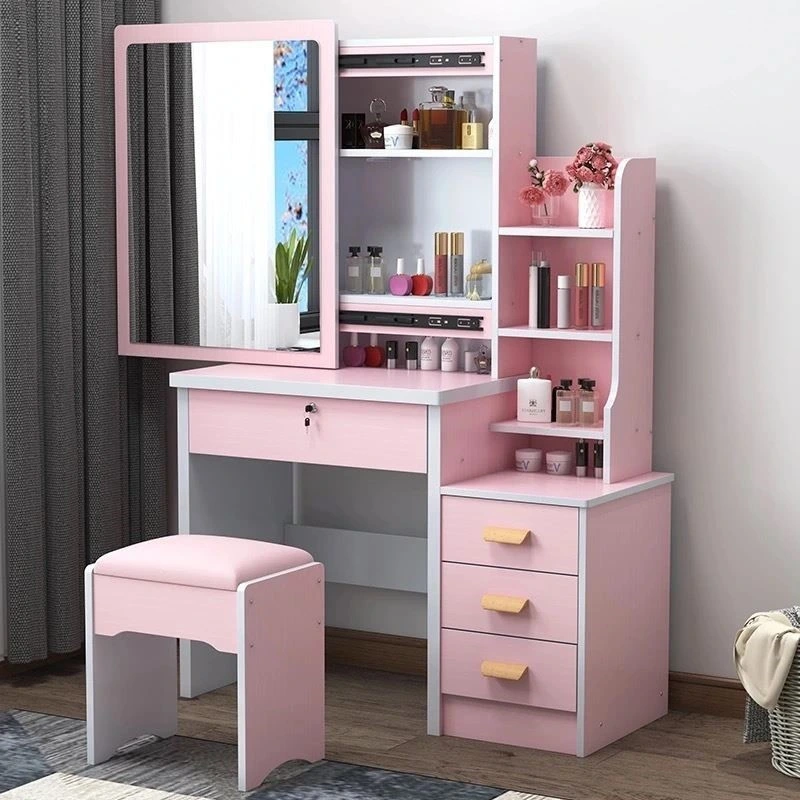 Classic Dressing Table with Mirror Makeup Vanity Dresser for Kids Girl