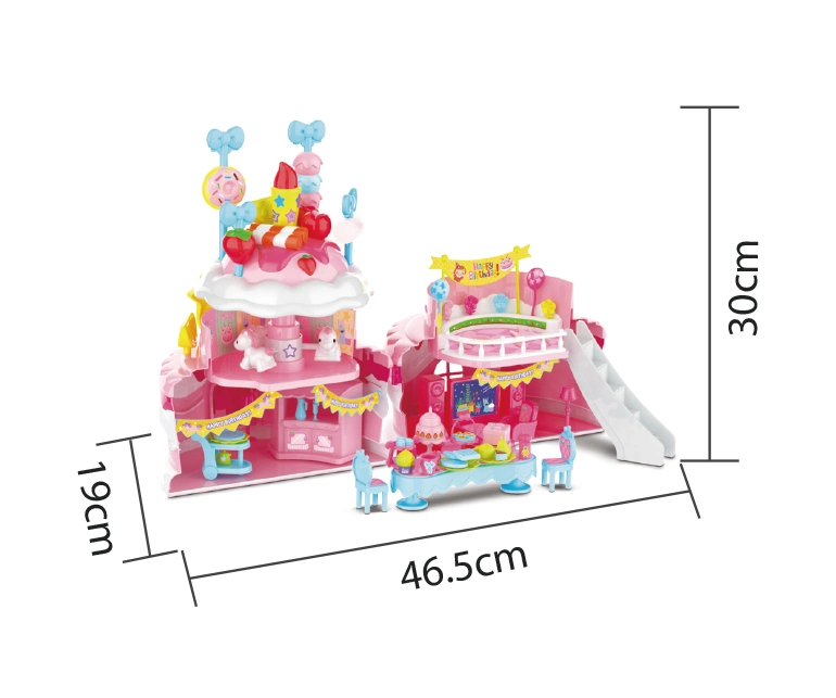 Girls Furniture Toy Plastic Large Pink Surprise Doll House for Kids